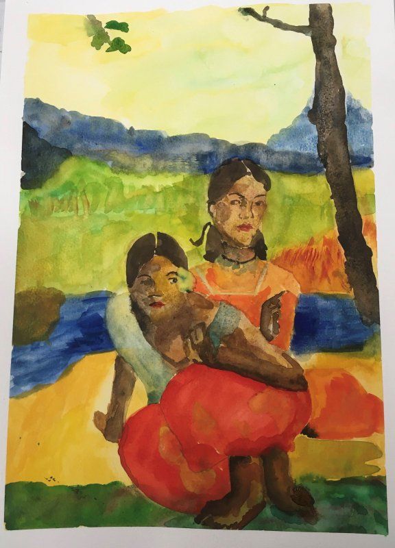 Naar Gaugin 50x50 cm