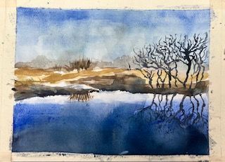 landschap 1, 30x42 cm