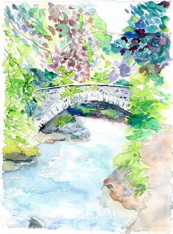 Riviertje in de Auvergne 40x50 cm