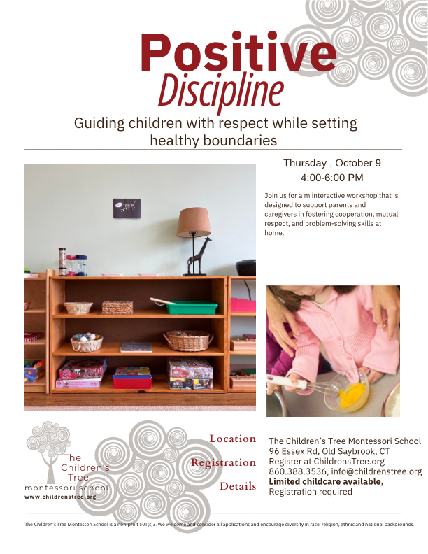 A poster for montessori in your home event