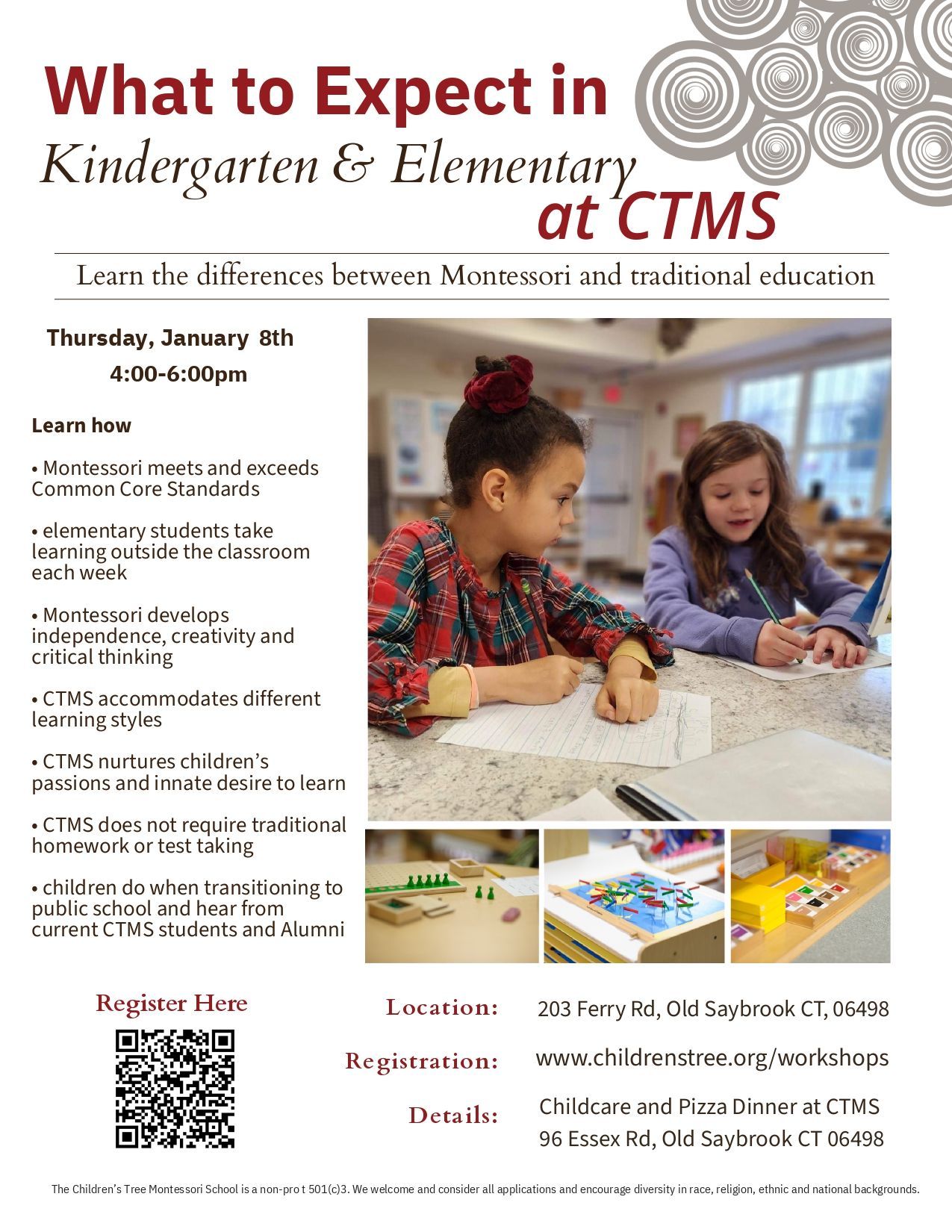 A poster for montessori in your home event