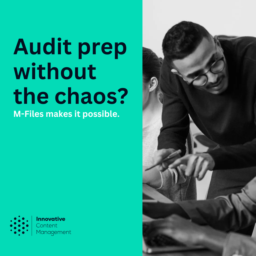 Team reviewing controlled documents in M-Files using Controlled Docs Plus software