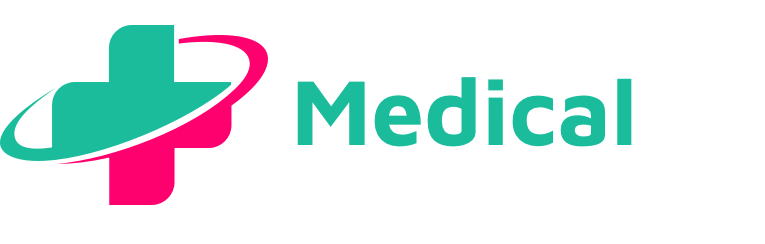 A medical logo with a cross and the word medical on a white background.