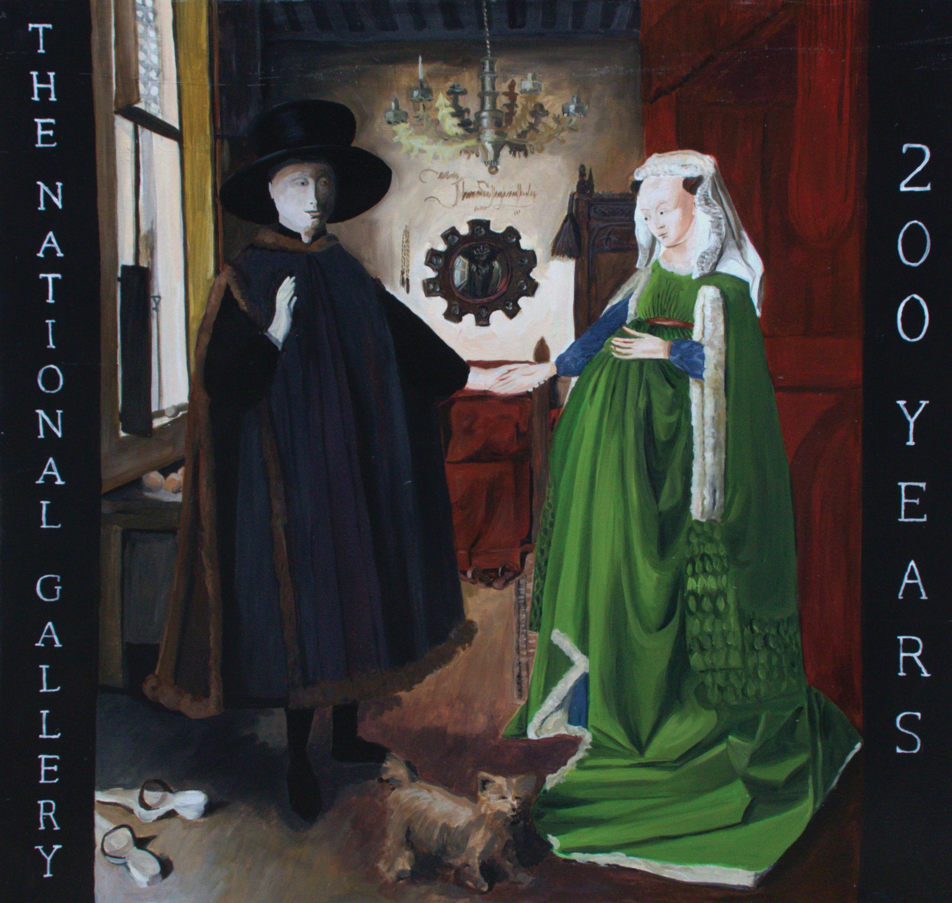 A poster for the national gallery shows a man and a woman