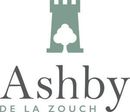 a logo for ashby de la zouch with a castle on it