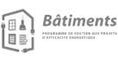 Un logo en noir et blanc pour une entreprise appelée batiments.