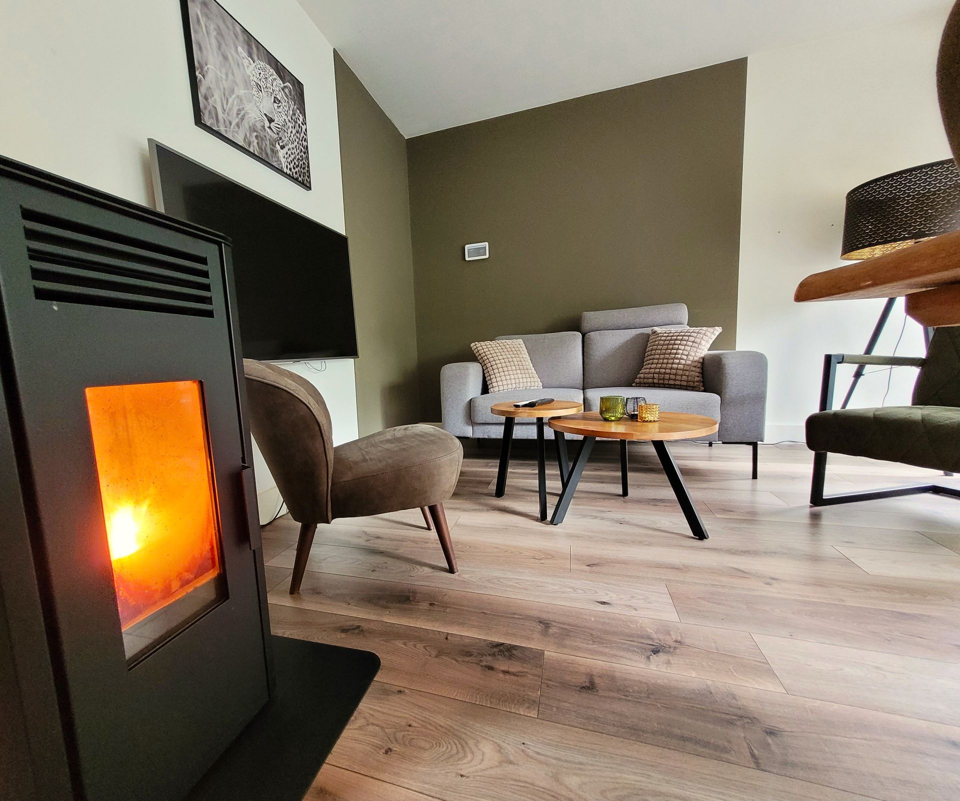 Woonkamer | Pelletkachel | Zithoek | Eethoek