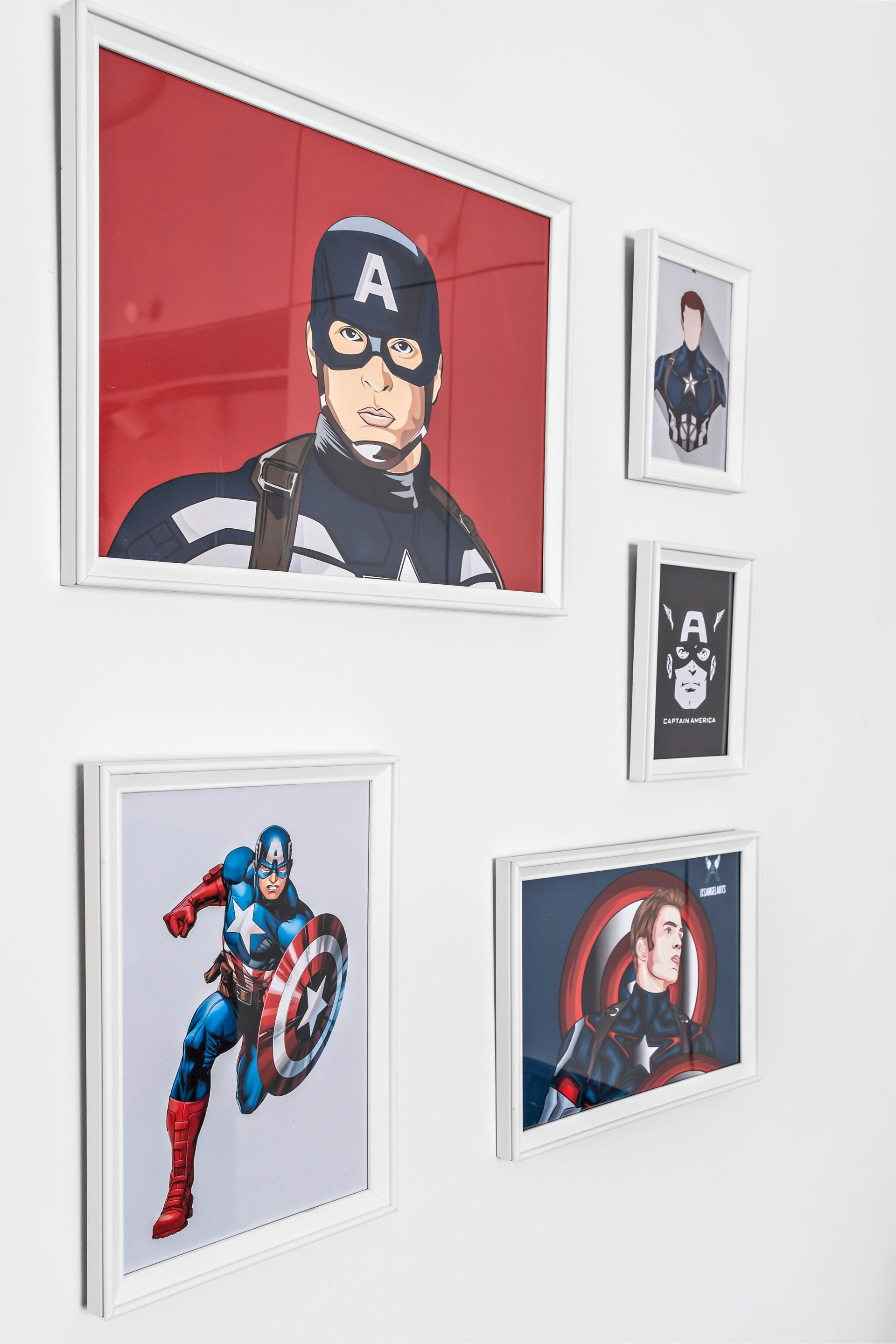 תמונות של קפטן אמריקה וגיבורי על שונים