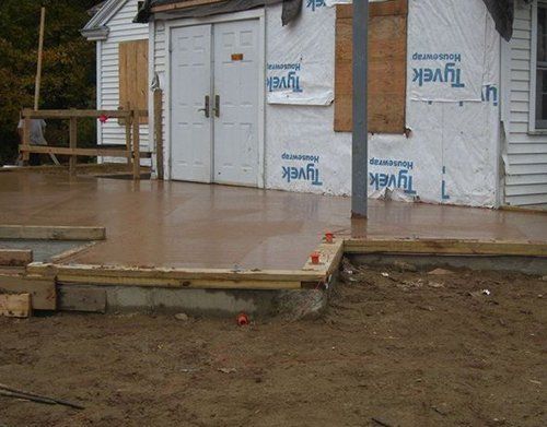 a church with a tyvek wrap on the side of it