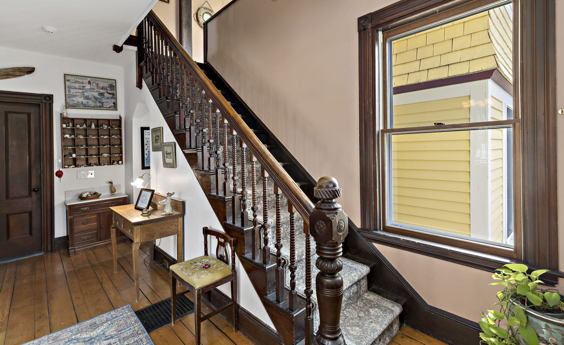 A staircase leading up to the second floor of a house.