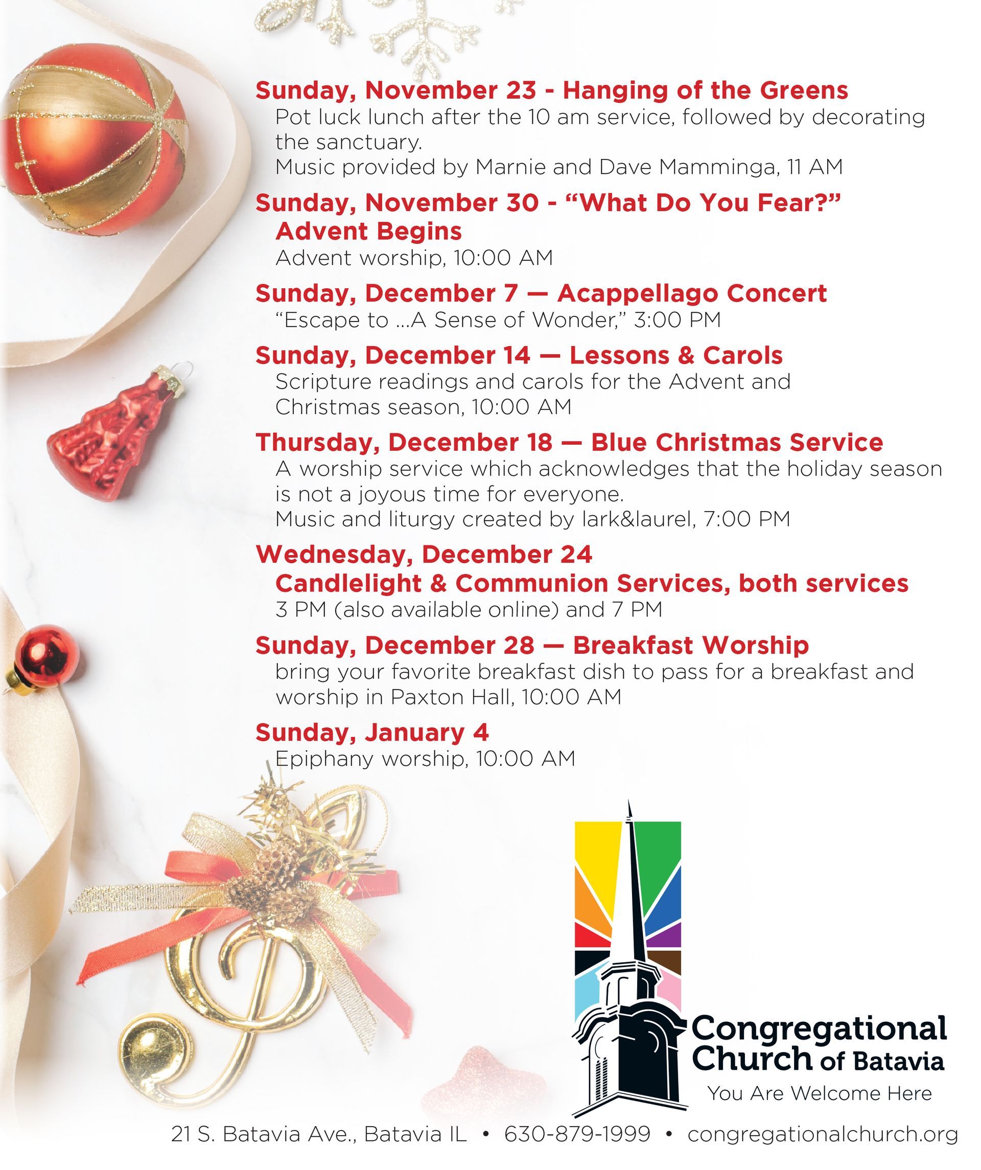 Christmas Schedule2025