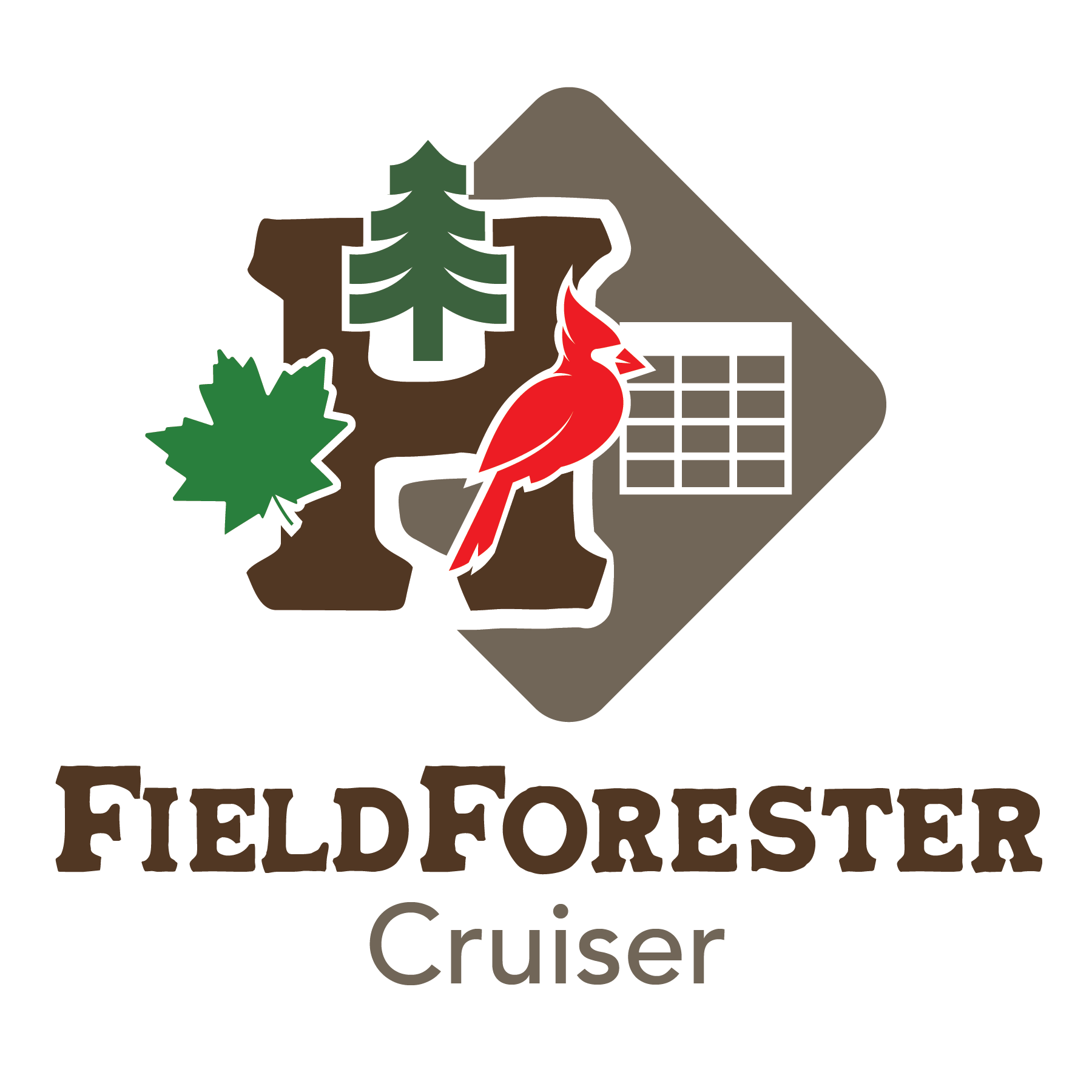 Logo for FieldForester Cruiser: brown 