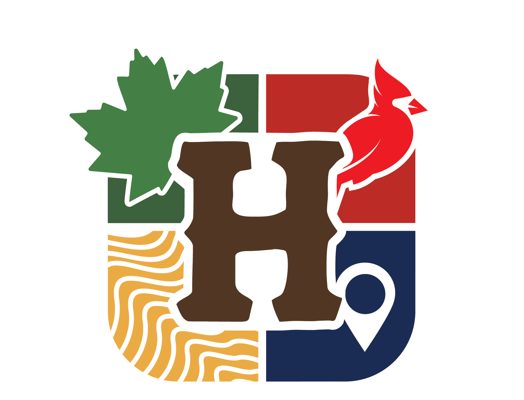 Logo of Carbon Compass with a leaf, compass design, and text, 