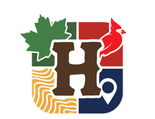 Logo of Carbon Compass with a leaf, compass design, and text, 