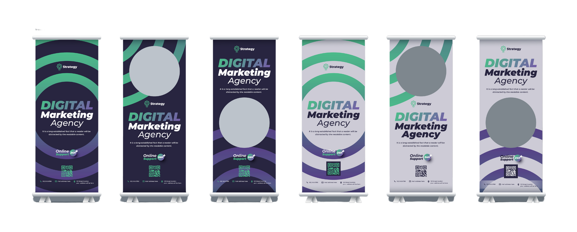 A set of banners for a digital marketing agency.