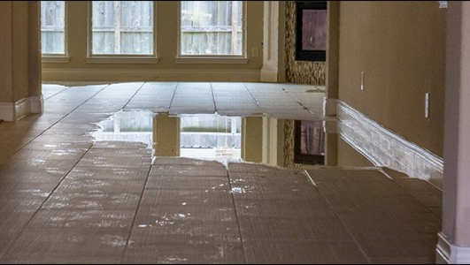 Water on floor from a hidden location