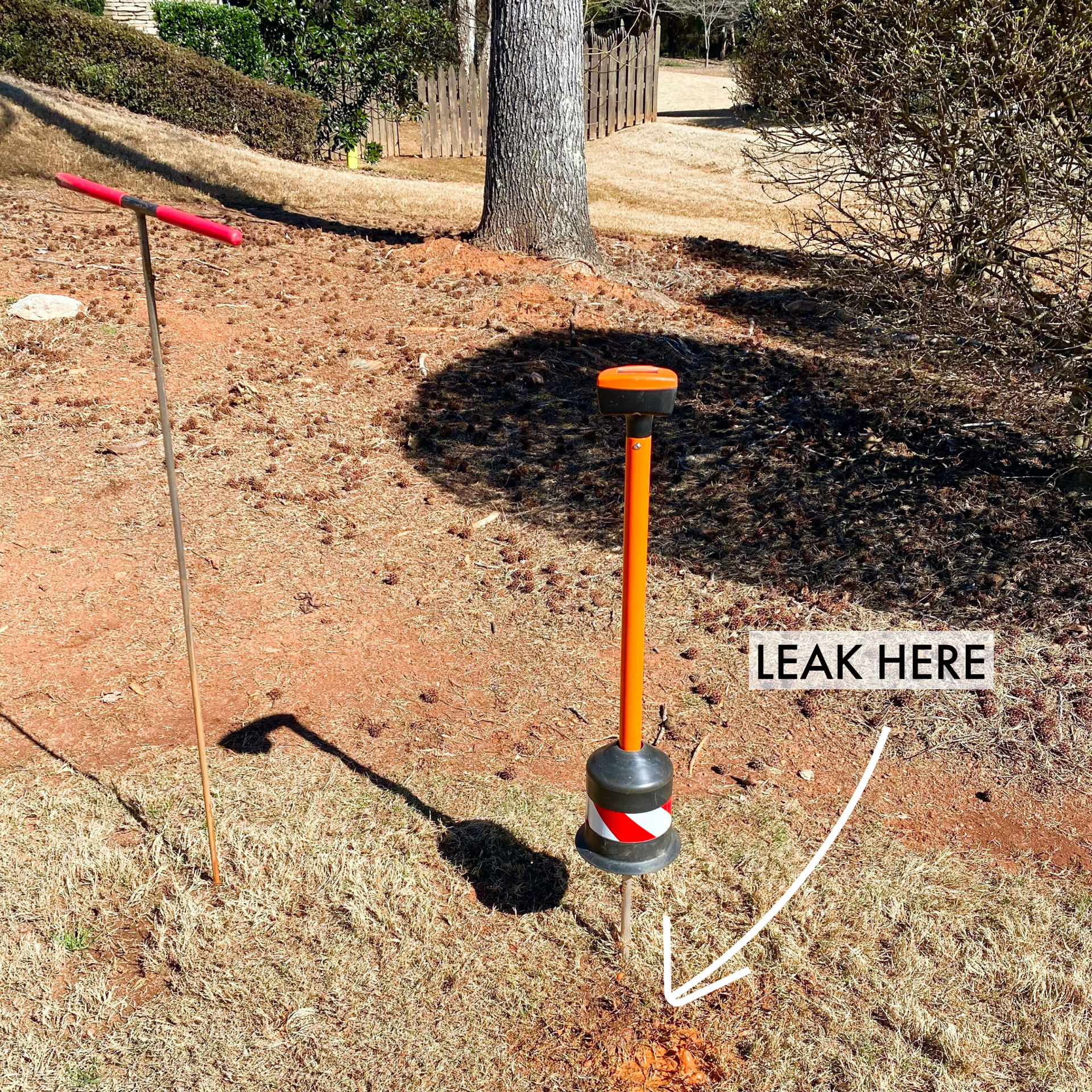 Outside Water Line Leak in Yard