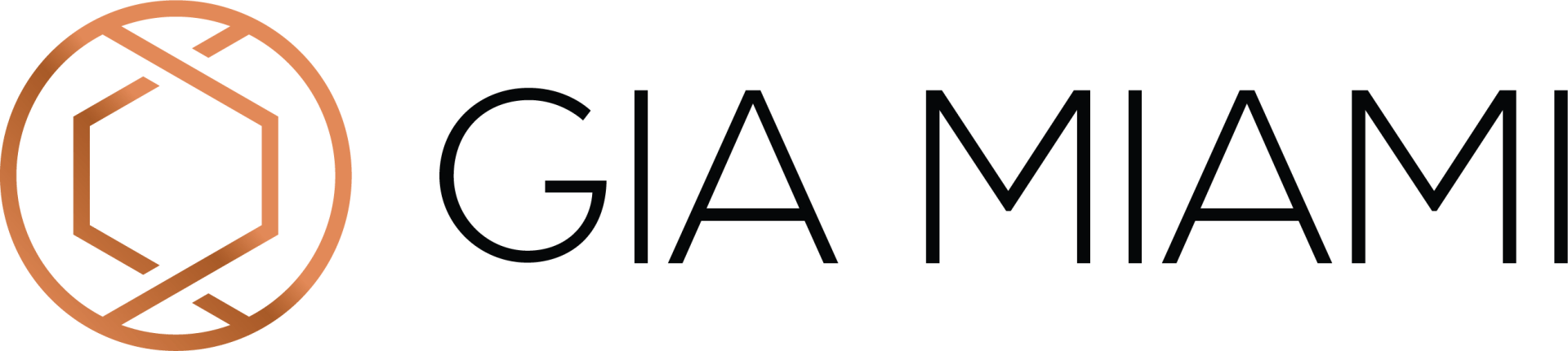 A logo for gia miami is shown on a white background.