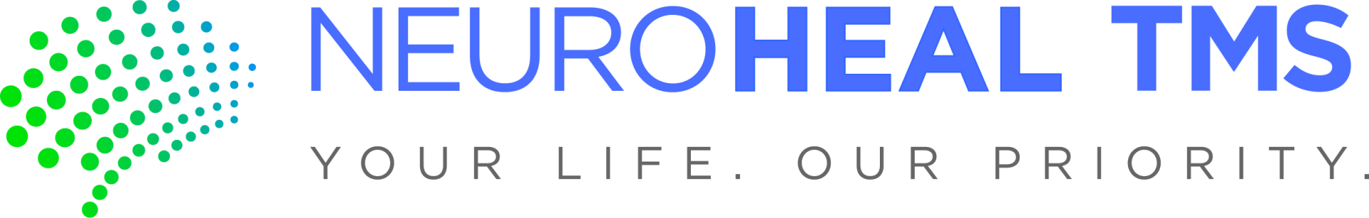 A logo for neuroheal tms your life our priority