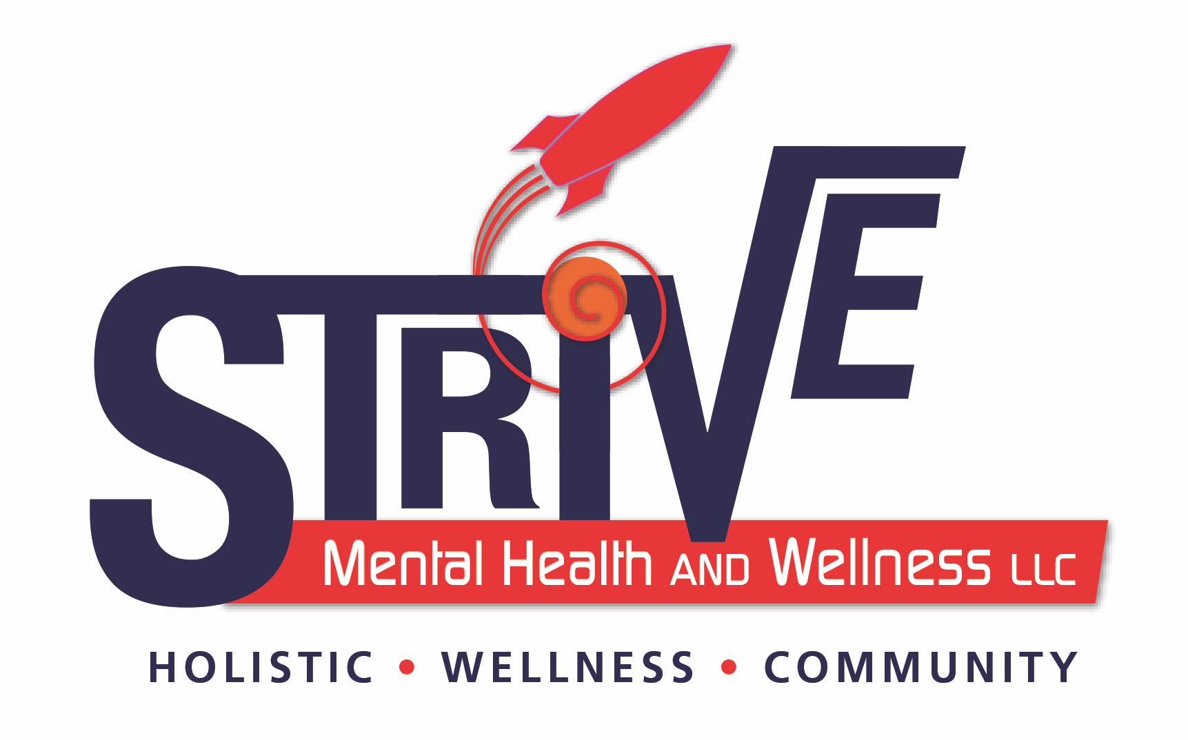 A logo for a company called strive mental health and wellness llc