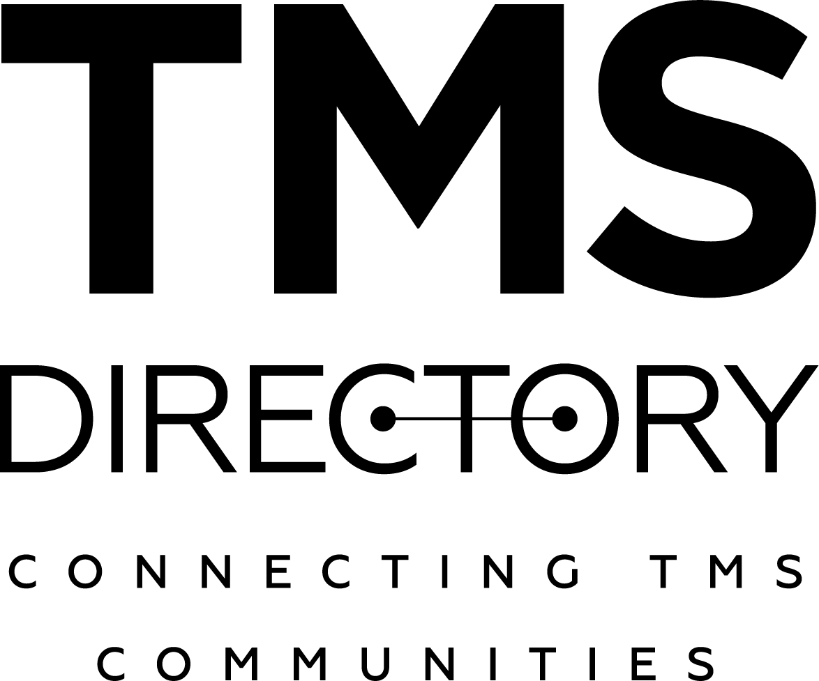 A black and white logo for tms directory connecting tms communities.