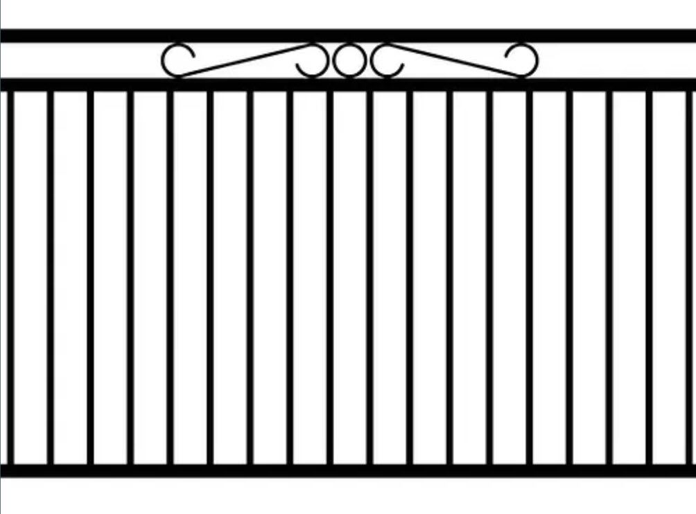 Ring & Scroll Fence Design Panel 1200 x 2000