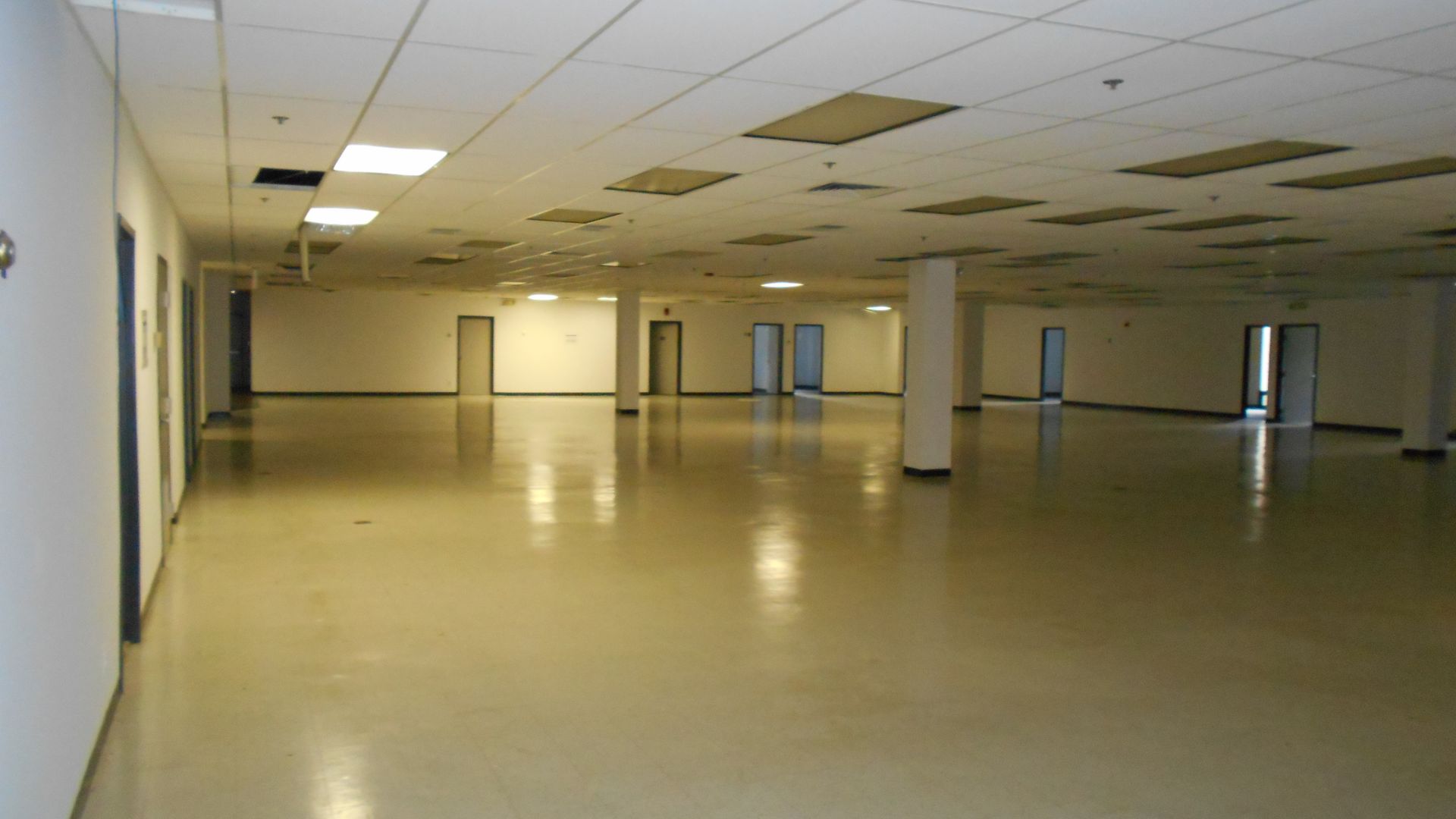 Looking up into a canyon with a white sky in the background