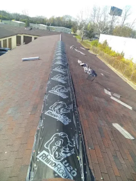 A residential roof repair in Hamilton, OH by Haubner Construction