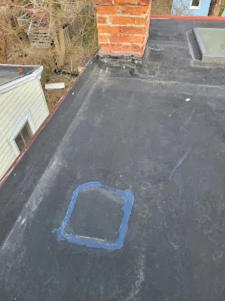 An after shot of residential roof repair in Hamilton, OH by Haubner Construction