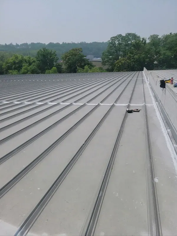 A flat roof installation in Hamilton OH by Haubner Construction