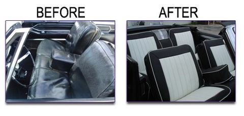 Seat Repair — Before and After of Car Seats in Mobile, AL