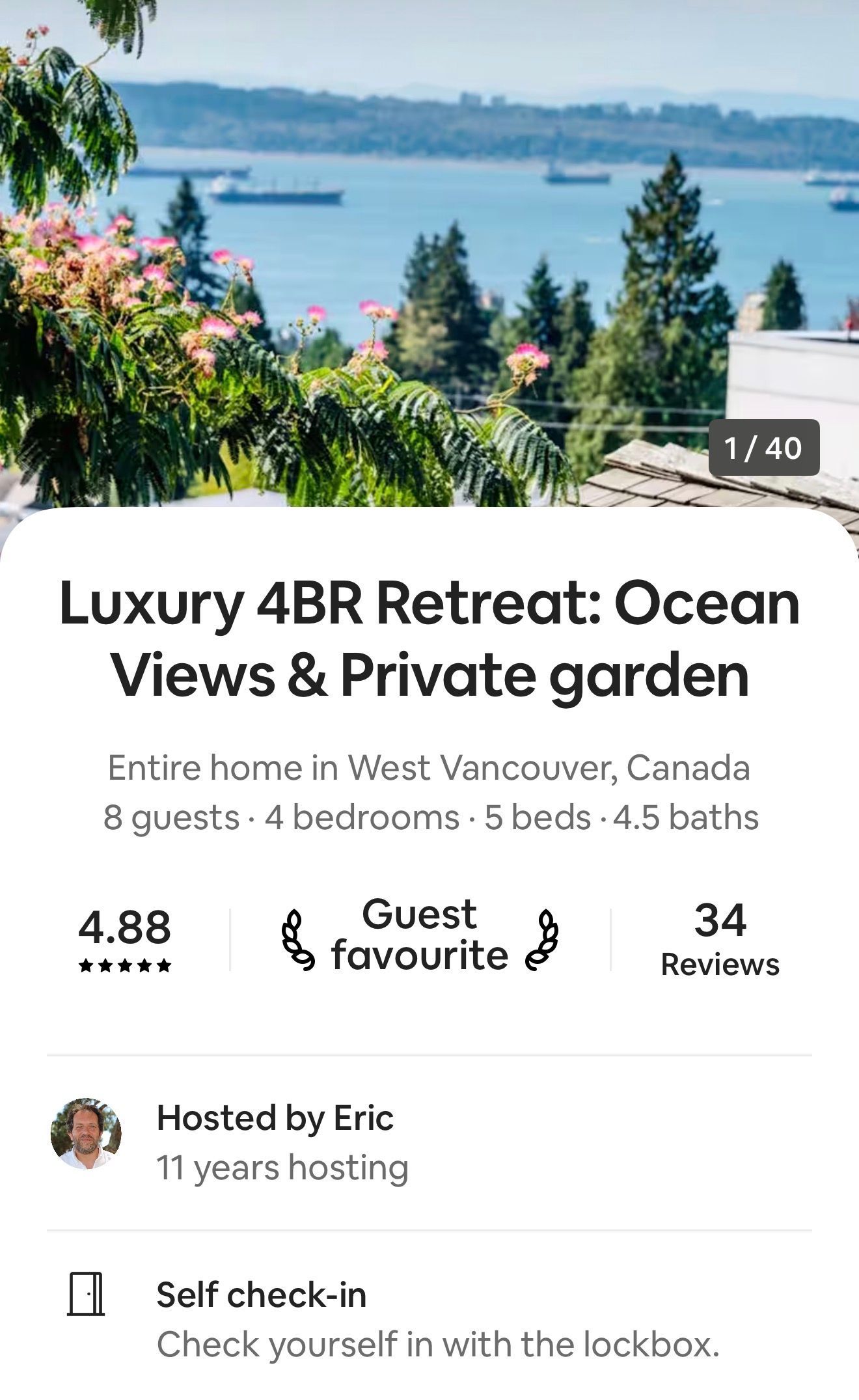 West Vancouver view from property