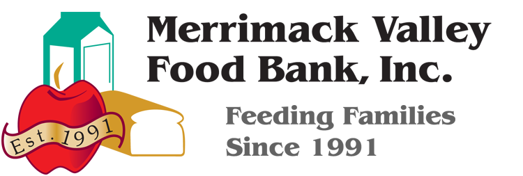 A logo for merrimack valley food bank inc. feeding families since 1991