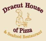A logo for dracut house of pizza and seafood restaurant