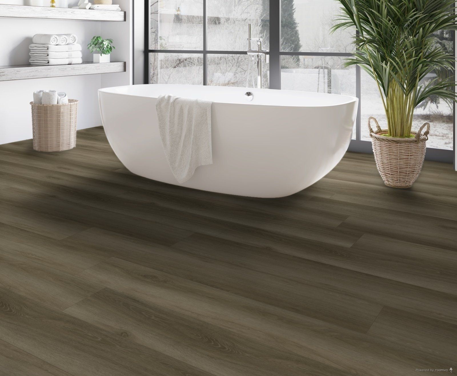 Bathroom Floor With Wood Texture | Kodiak, AK | The Great Alaskan Flooring Company