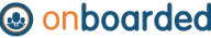 The word onboarded is written in blue and orange on a white background.