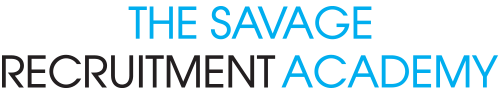 The savage recruitment academy logo on a white background