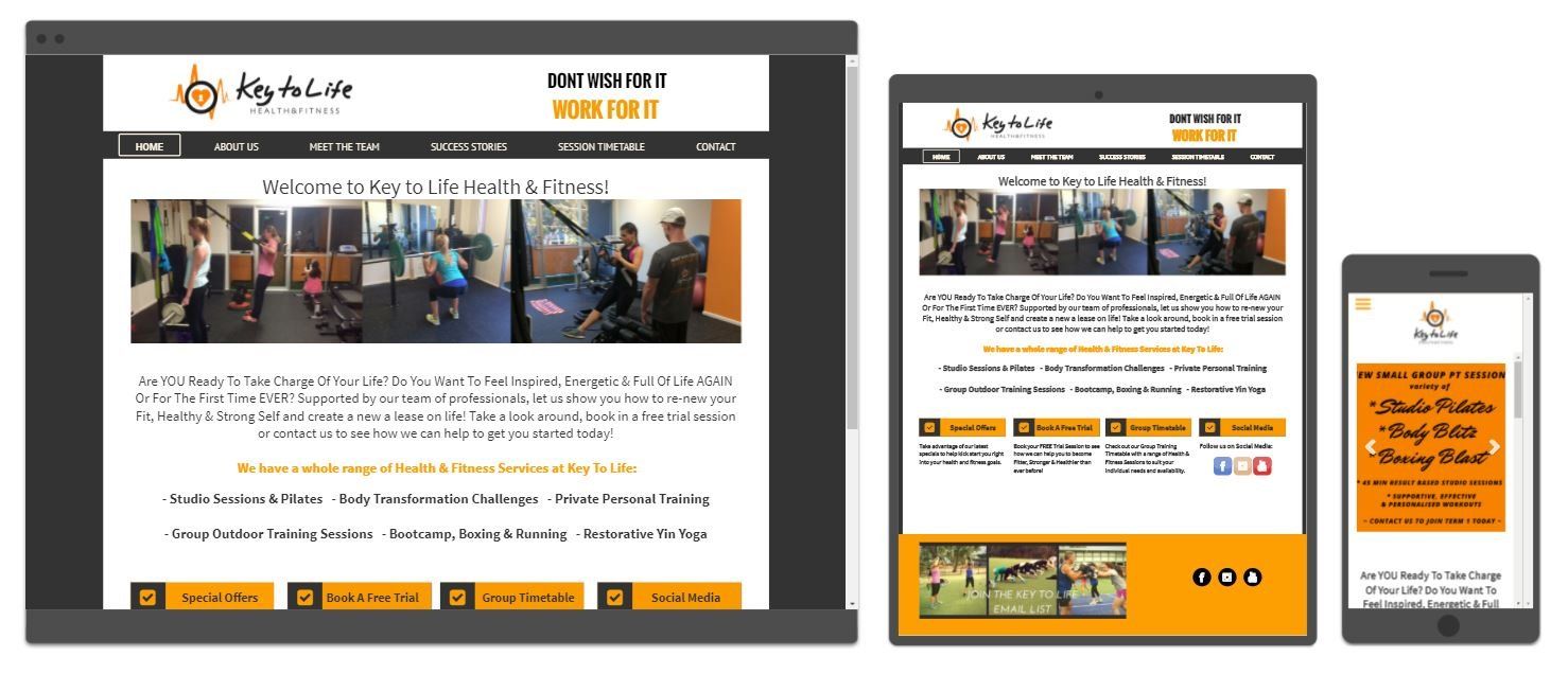Personal trainer website updated by the owner