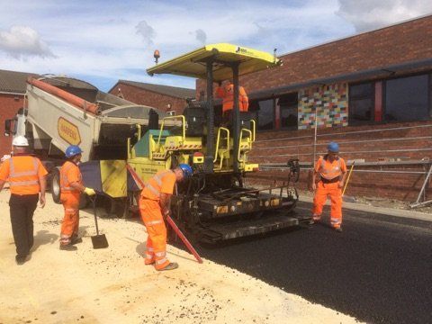 A half laid car park