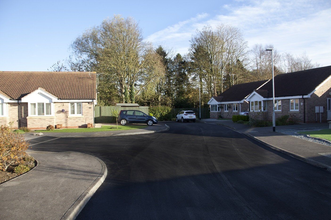 Newly laid roads