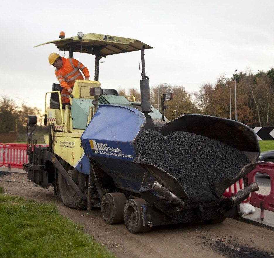 Trailer full of asphalt