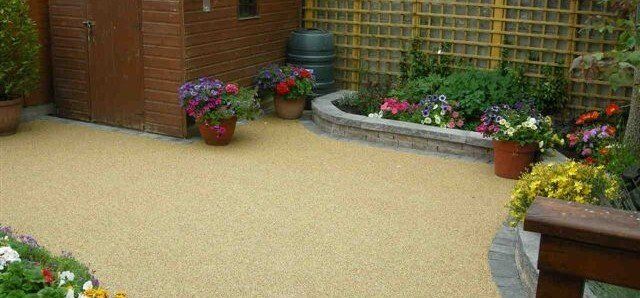 resin bound gravel in a garden