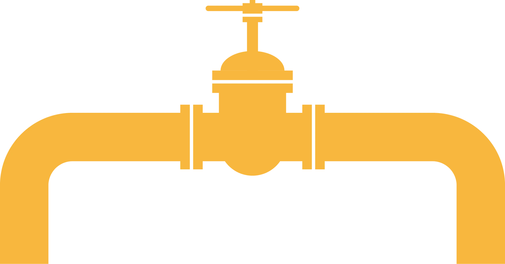 Yellow pipe with valve.