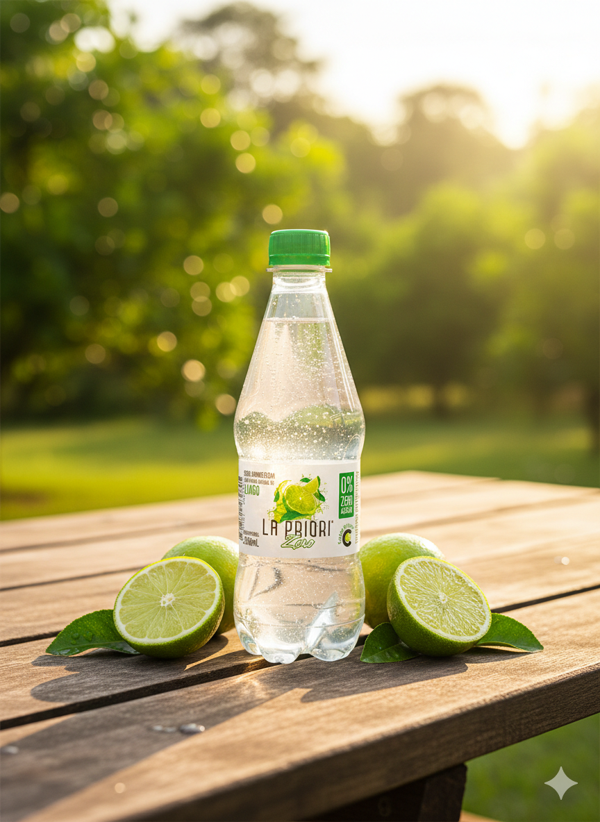 Pacote Água Mineral La Priori Zero | Saborizada de Limão Zero Açúcar | 12x500ml