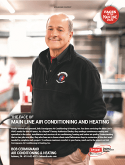 The face of main line air conditioning and heating is shown