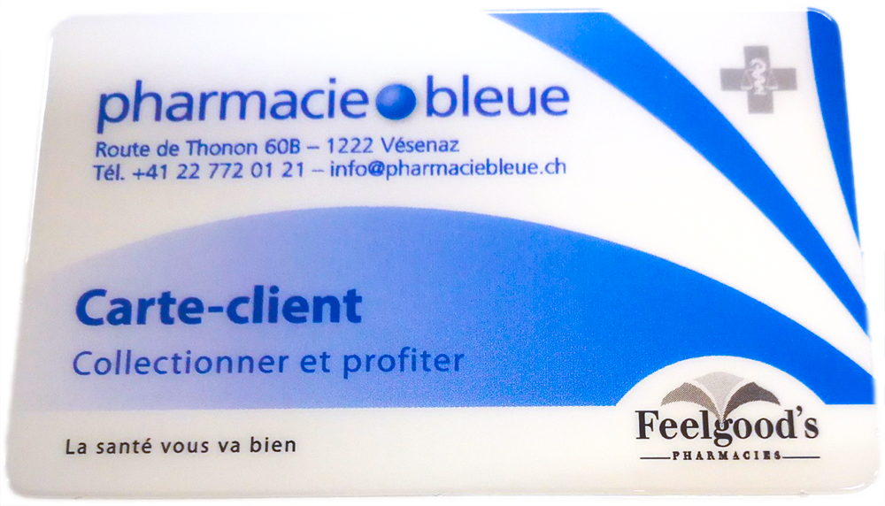 Карточка постоянного клиента pharmacie bleue
