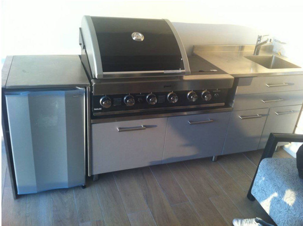 מטבח חוץ נירוסטה גריל גז