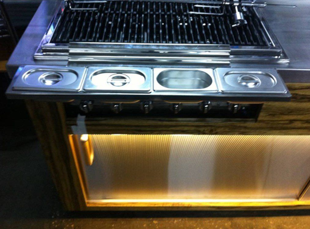 מטבח גינה משולב תאורה