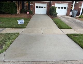 A before and after picture of a house with a mailbox