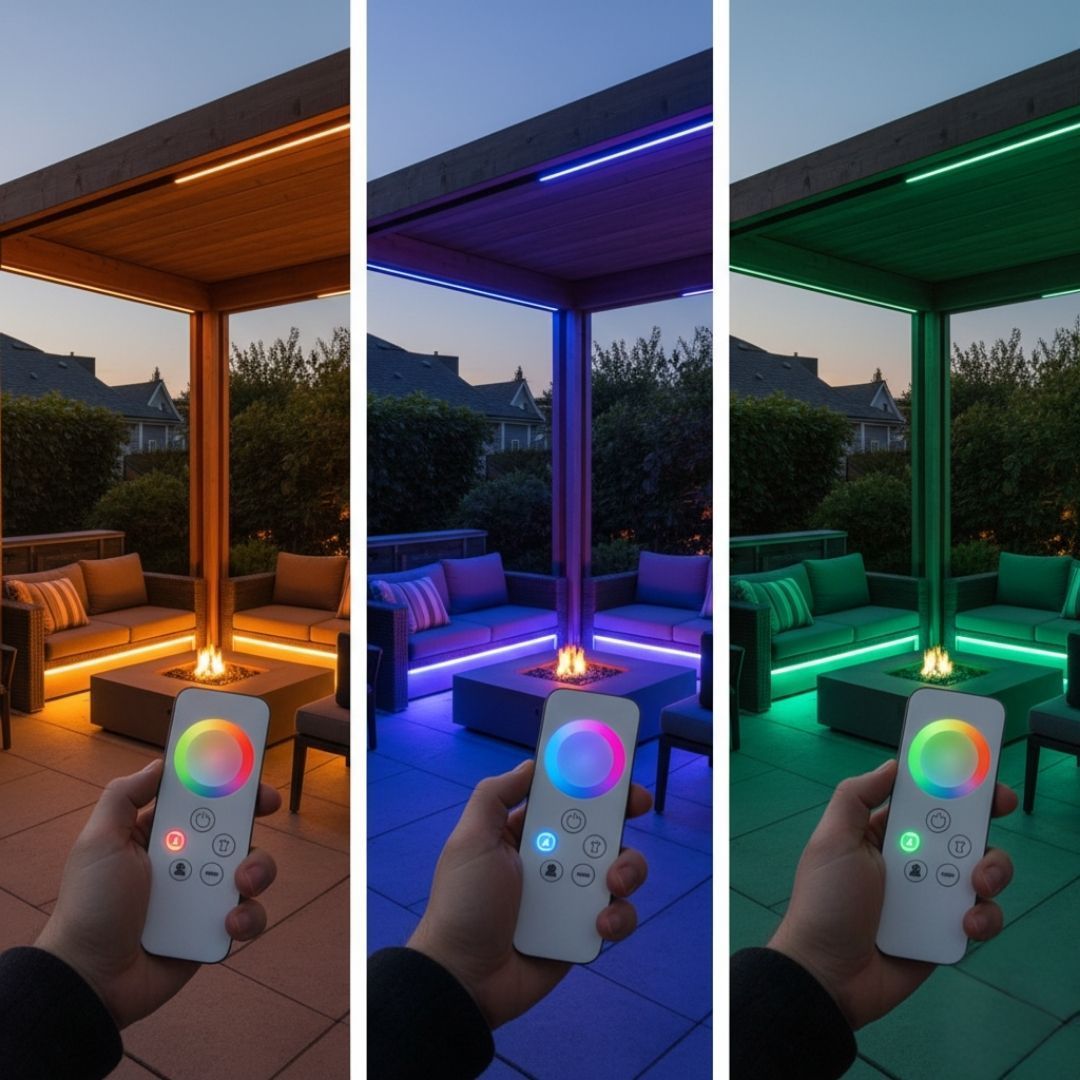 image showing different color LED lighting options